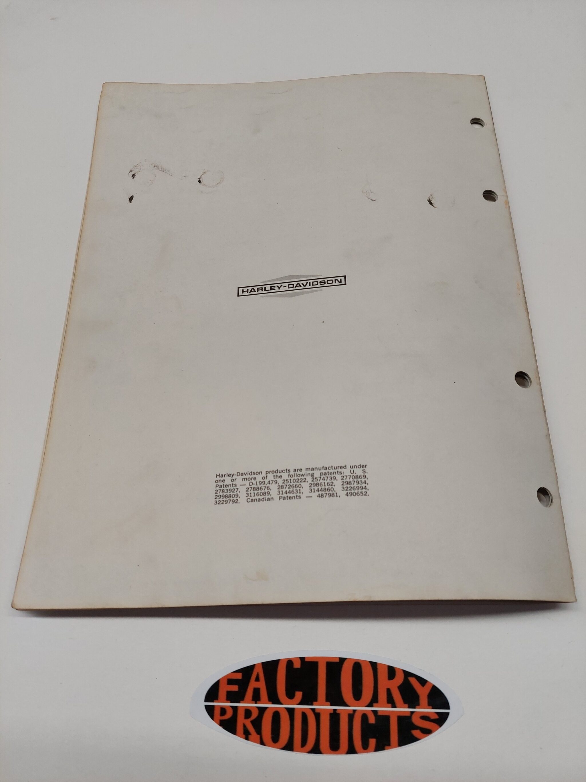 GENUINE HARLEY DAVIDSON 1969 Sprint Parts Catalog Supplement 99458-69R ...